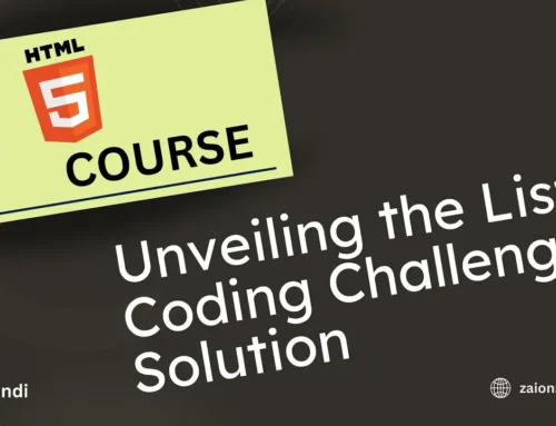 HTML List Coding Challenge Solved: Step-by-Step Guide