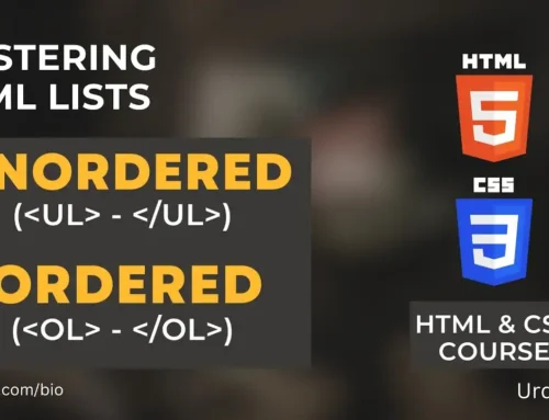Mastering Lists in HTML: Ordered & Unordered Lists Explained