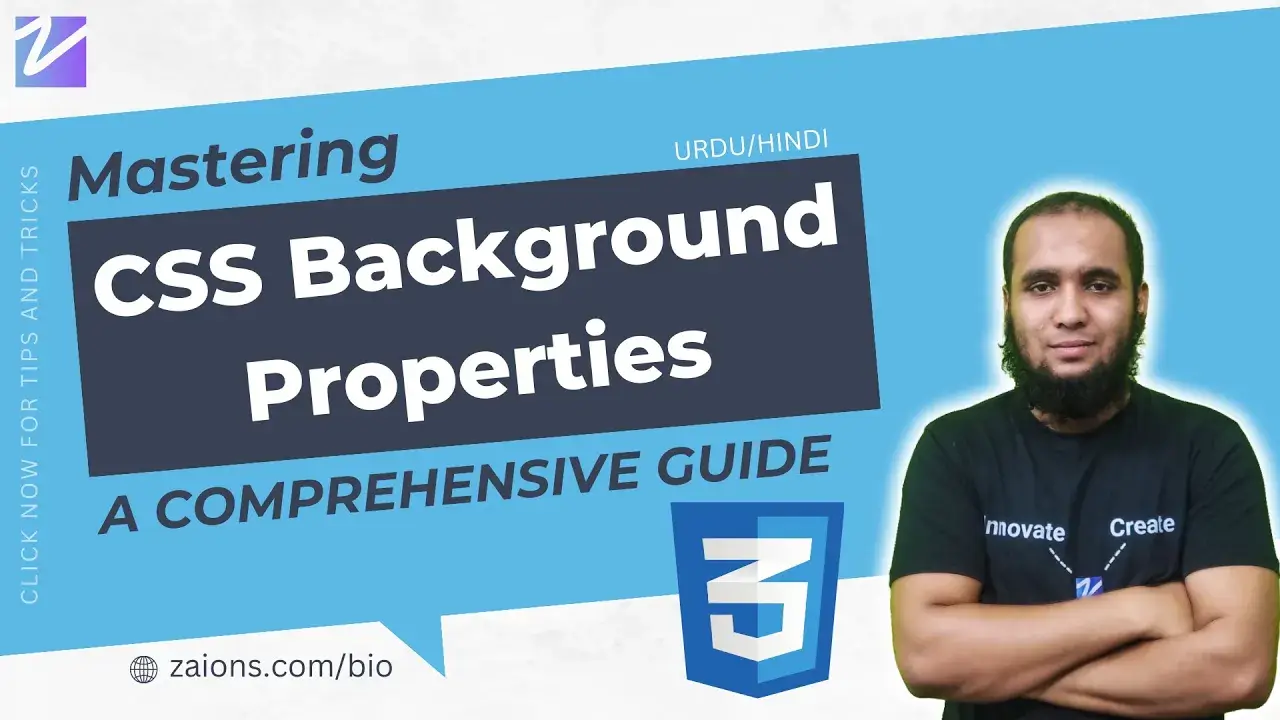 In-Depth Guide to CSS Background Properties HTML CSS JavaScript Course Urdu Hindi Zaions