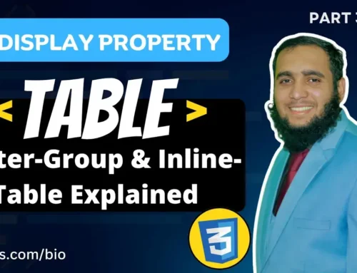 CSS Display Property Table-Footer-Group & Inline-Table Explained
