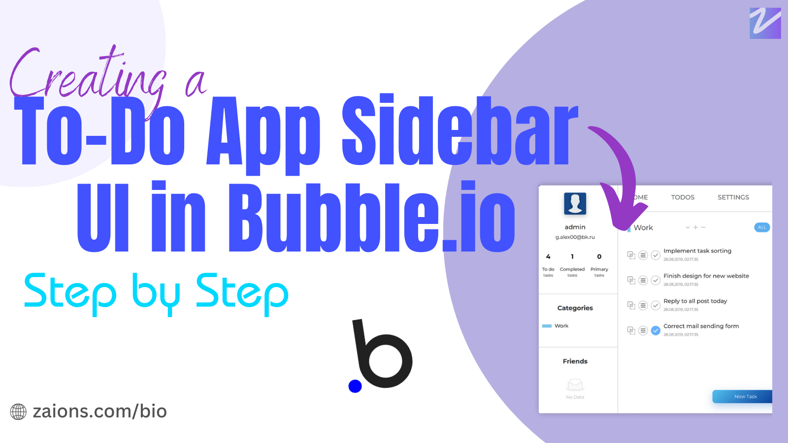 creating-a-to-do-app-sidebar-ui-in-bubble.io-step-by-step-zaions-aoneahsan