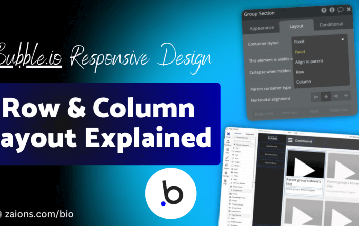 Bubble.io Responsive Design - Row & Column Layout Explained (UrduHindi) Zaions